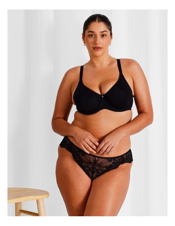 Empower D  Micro Underwire Bonded Bra in Black image 3