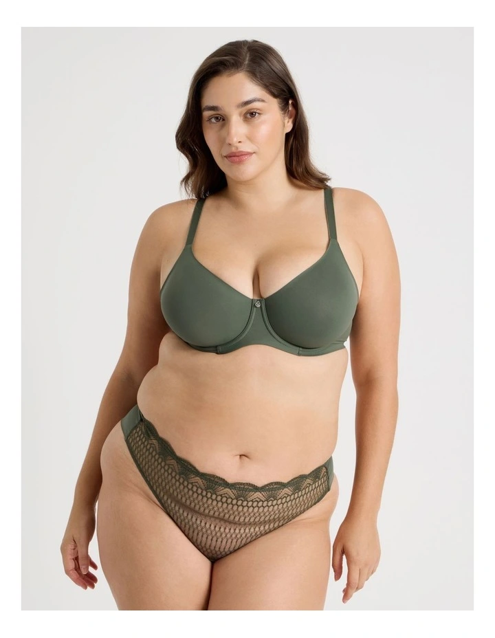 Empower D  Micro Underwire Bonded Bra in Plum image 2