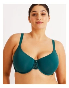 Empower D  Lace Wing T-shirt Bra in Teal