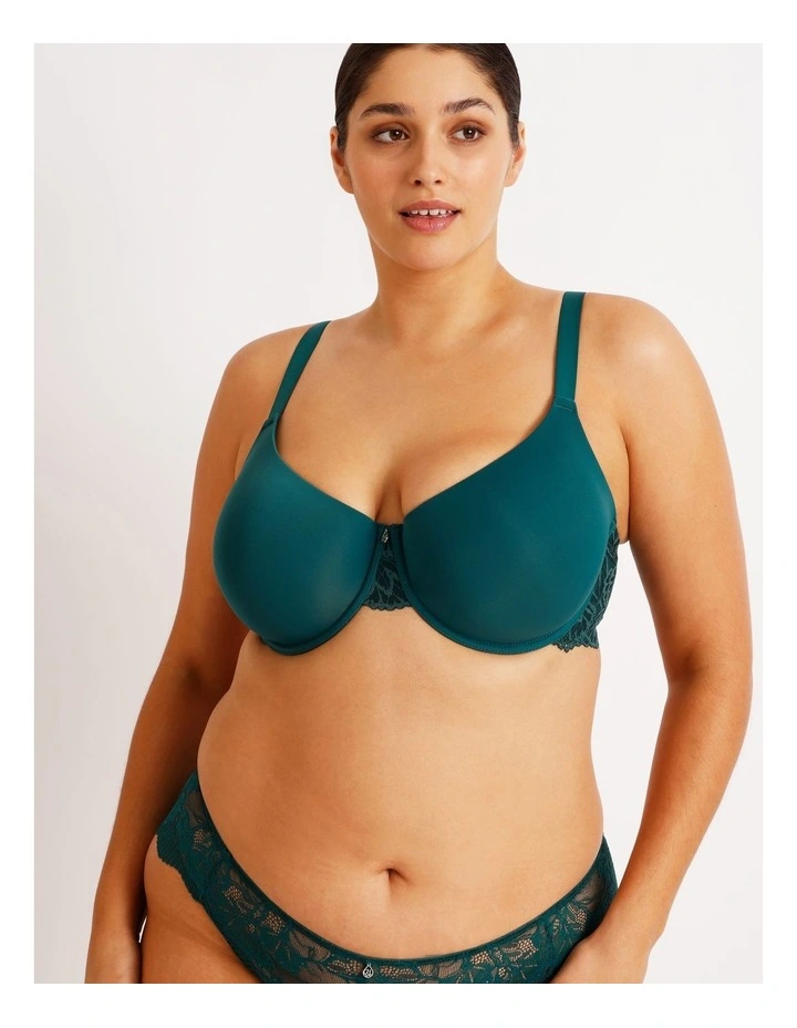 Empower D  Lace Wing T-shirt Bra in Teal image 2