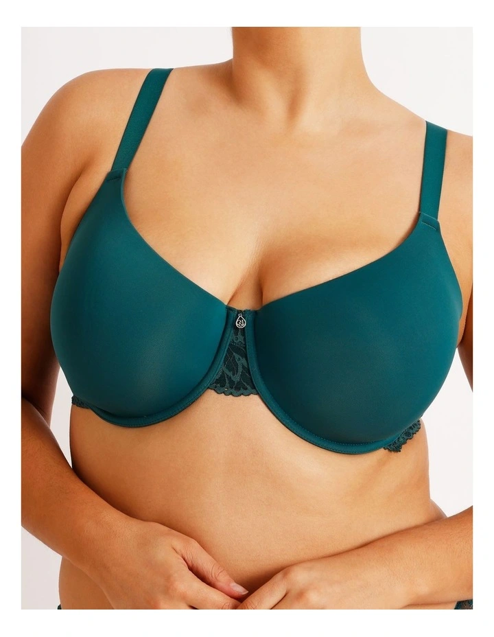 Empower D  Lace Wing T-shirt Bra in Teal image 3