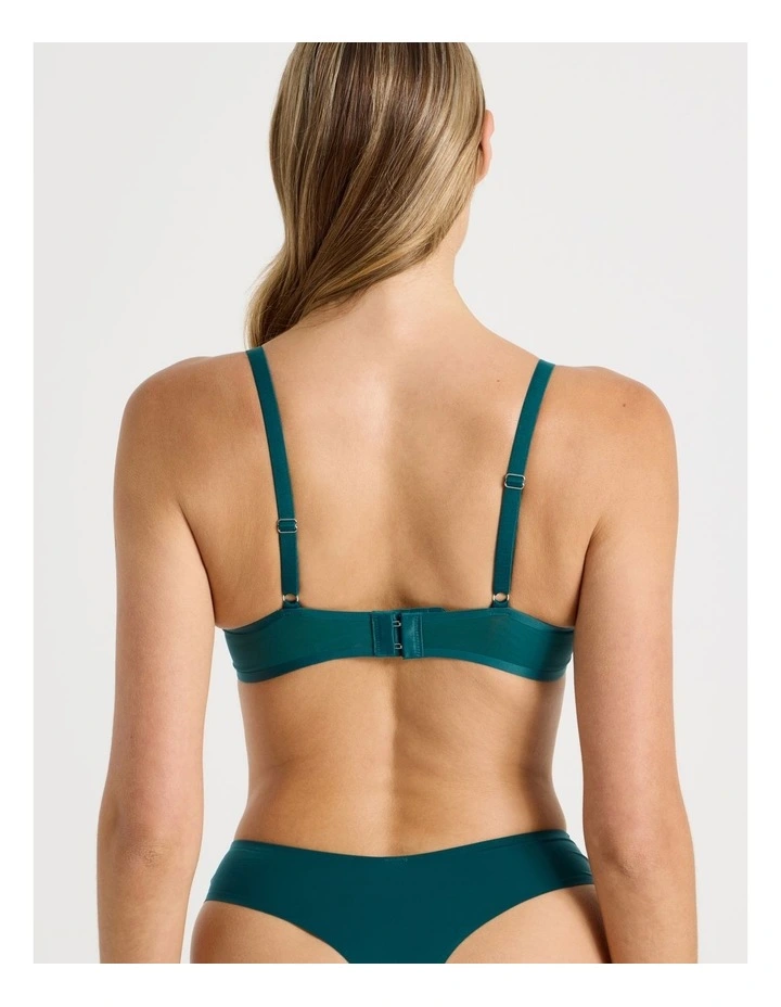 Soothe Sheer Mesh Underwire Plunge Bra in Teal image 5