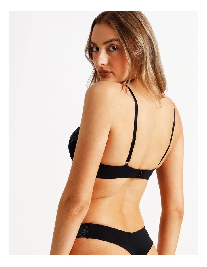 Nighttime Plunge Push Up Bra in Black image 5