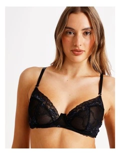 Nighttime Underwire Balconette Bra in Black