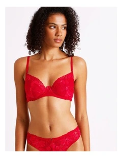Nighttime Underwire Balconette Bra in Red