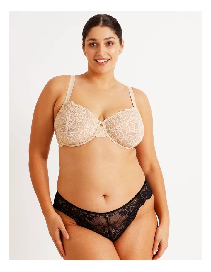 Empower D  Underwire Non Contour Bra in Beige image 4
