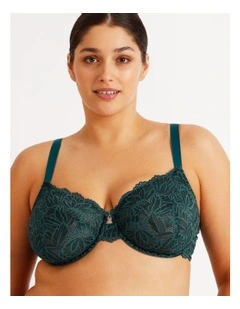 Empower D  Underwire Non Contour Bra in Green