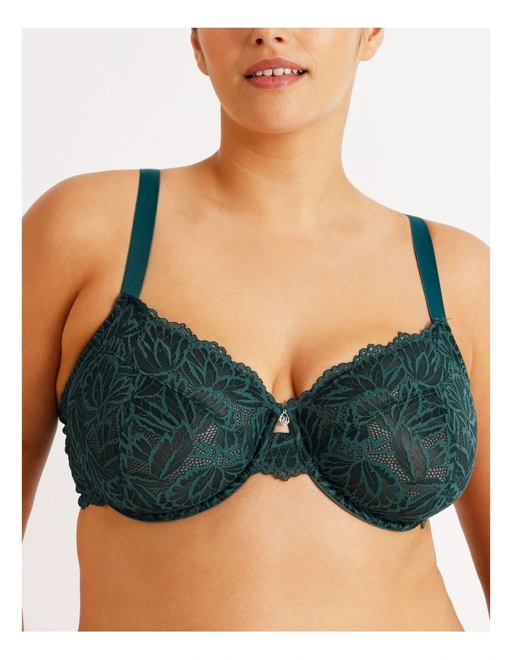 Empower D  Underwire Non Contour Bra in Green image 3