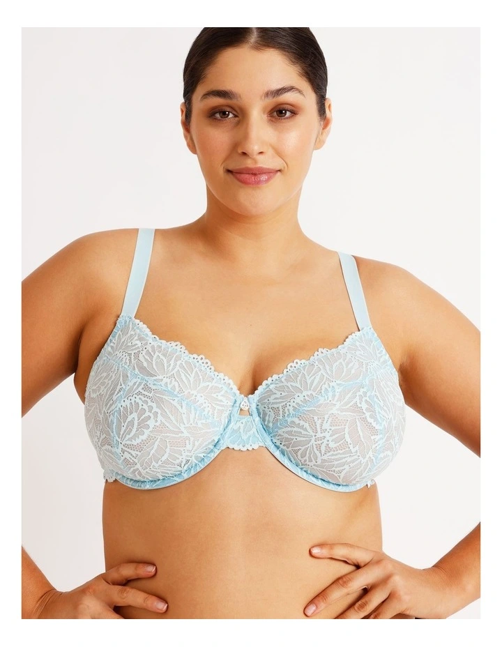 Empower D  Underwire Non Contour Bra in Blue image 1