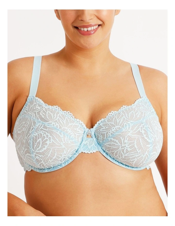 Empower D  Underwire Non Contour Bra in Blue image 2