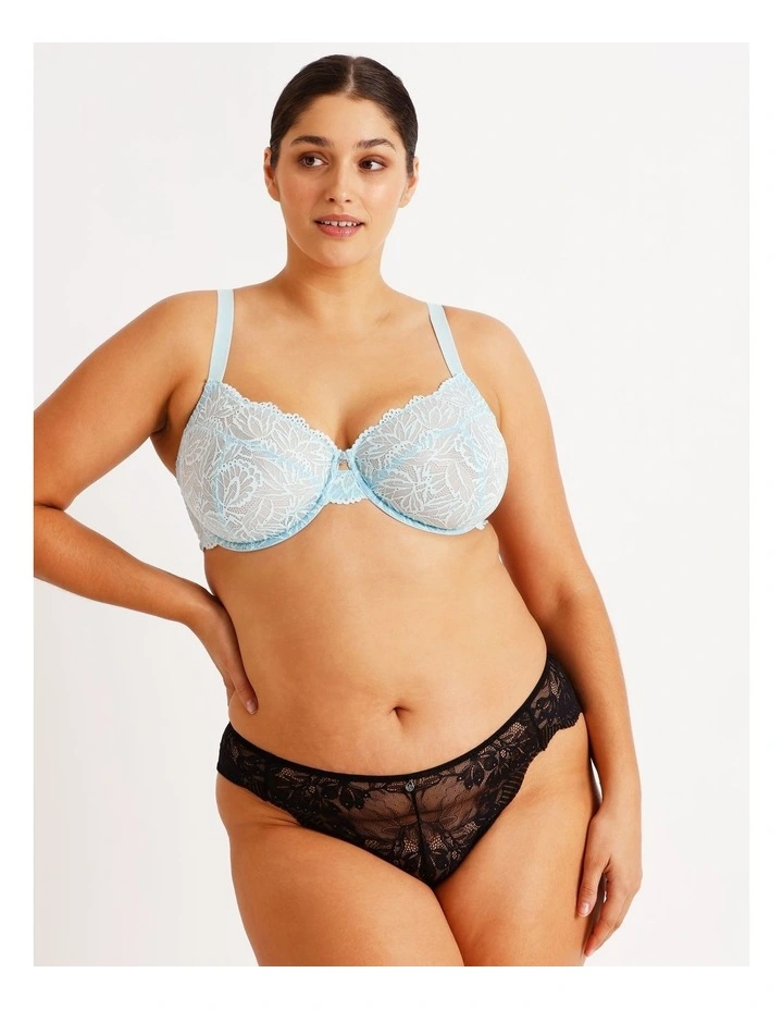 Empower D  Underwire Non Contour Bra in Blue image 3