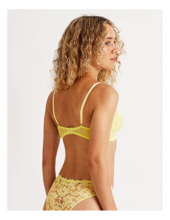 Lola Broderie Lace Underwire Bra in Yellow image 6