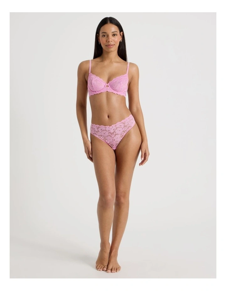 Lola Broderie Lace Underwire Bra in Pink image 4
