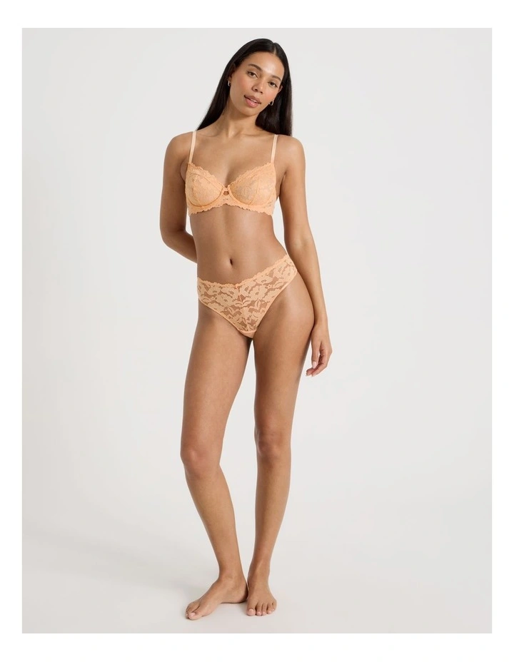 Lola Broderie Lace Underwire Bra in Apricot image 3