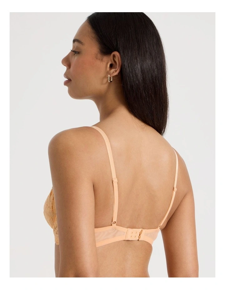 Lola Broderie Lace Underwire Bra in Apricot image 6