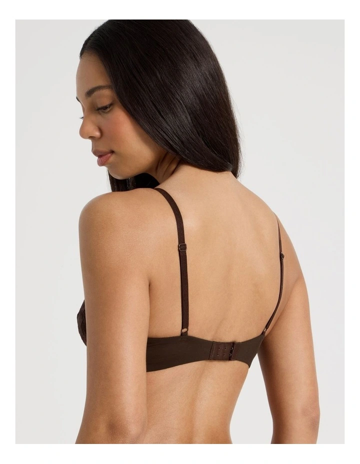 Lola Broderie Lace Underwire Bra in Chocolate image 6