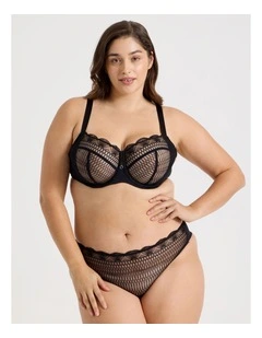 Empower D  Balconette Bra in Black