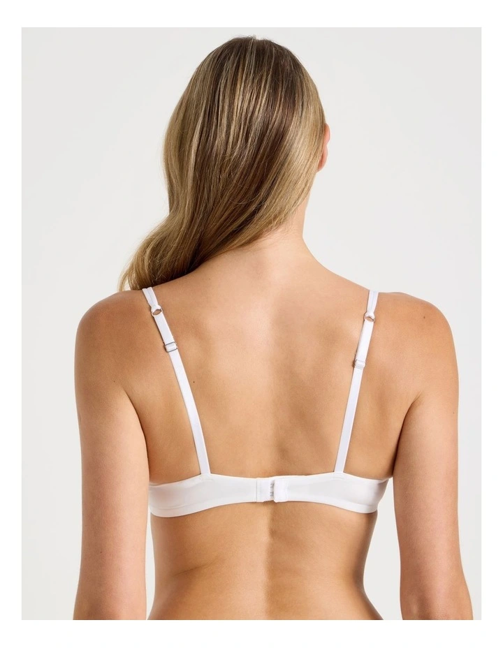 Embroidery Underwire Balconette Bra in White image 4