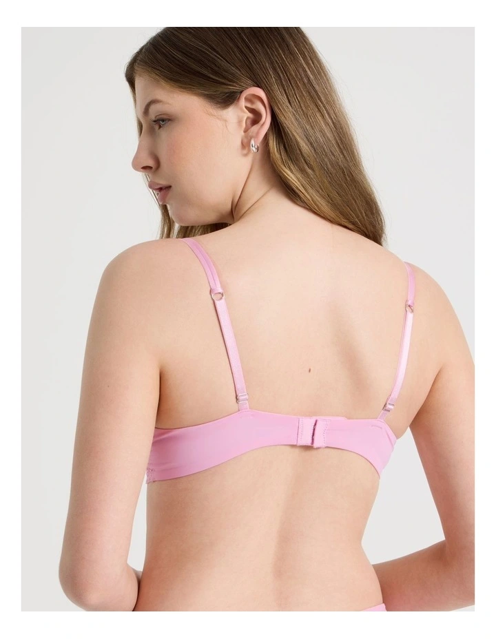 Embroidery Underwire Balconette Bra in Pink image 6