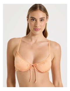 Lola Frill Underwire Bra in Apricot