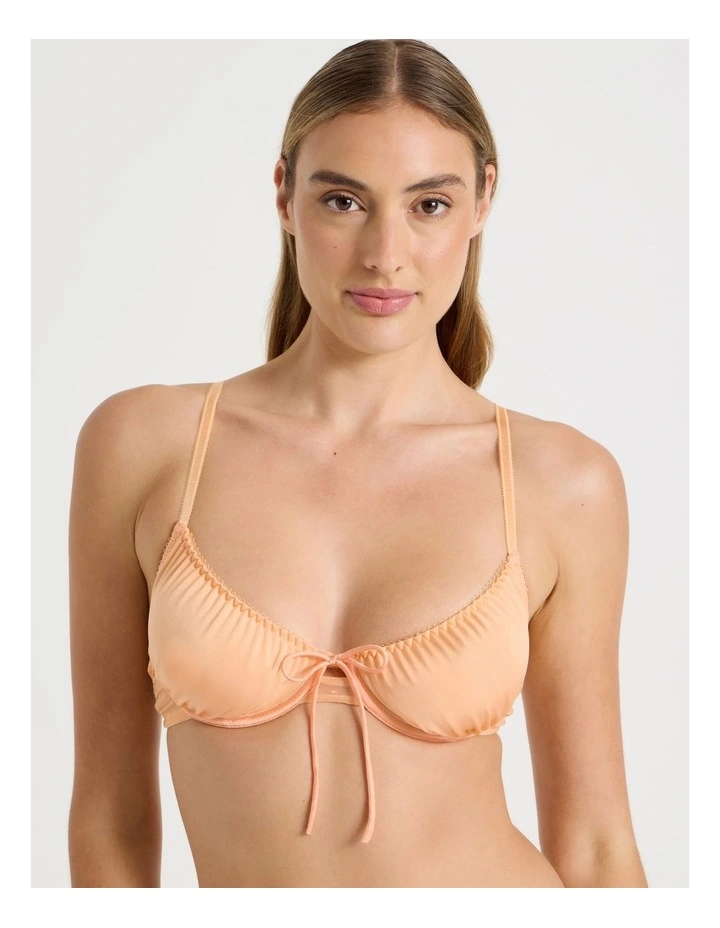 Lola Frill Underwire Bra in Apricot image 1
