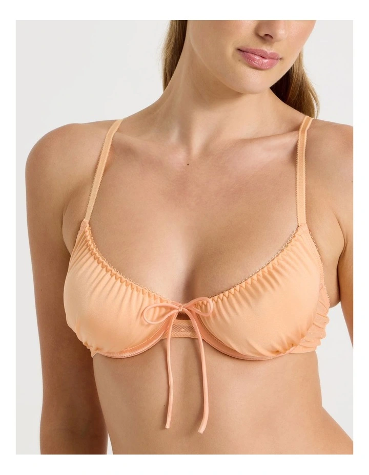 Lola Frill Underwire Bra in Apricot image 3