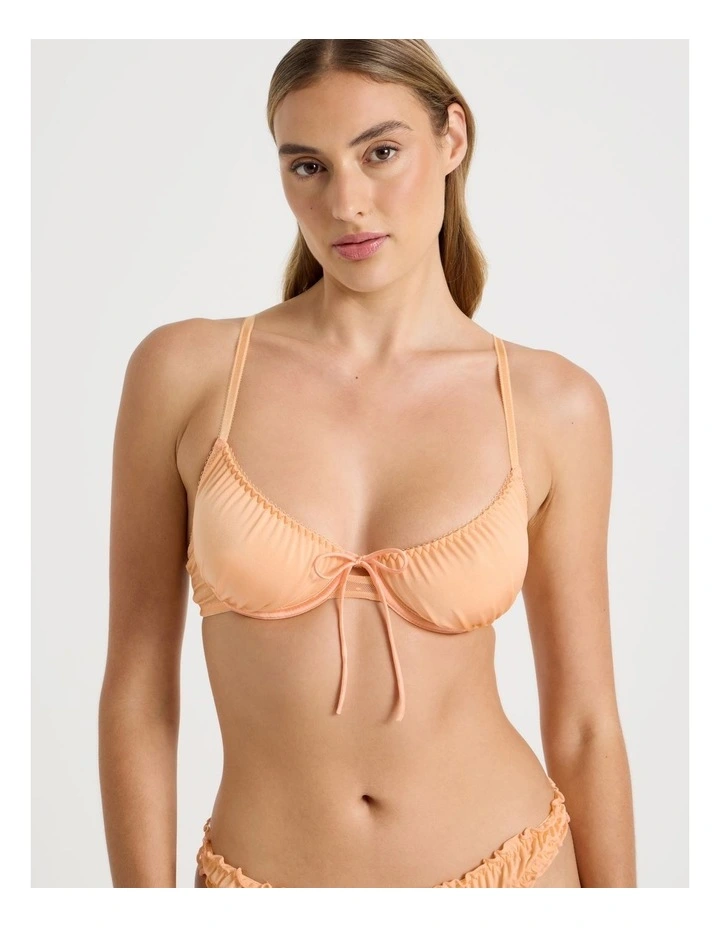 Lola Frill Underwire Bra in Apricot image 4