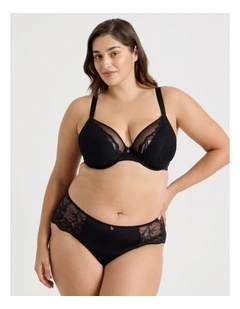 Empower D  Demi Mesh Bra in Black