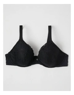 Empower D  Demi Mesh Bra in Black