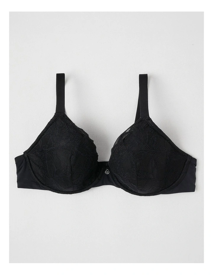 Empower D  Demi Mesh Bra in Black image 1