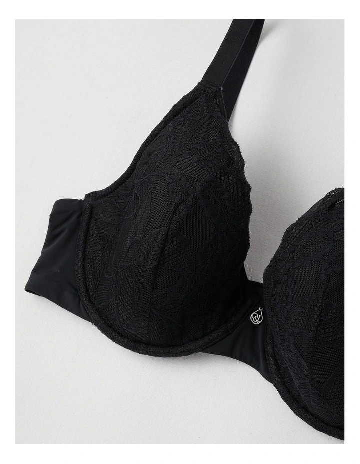 Empower D  Demi Mesh Bra in Black image 2