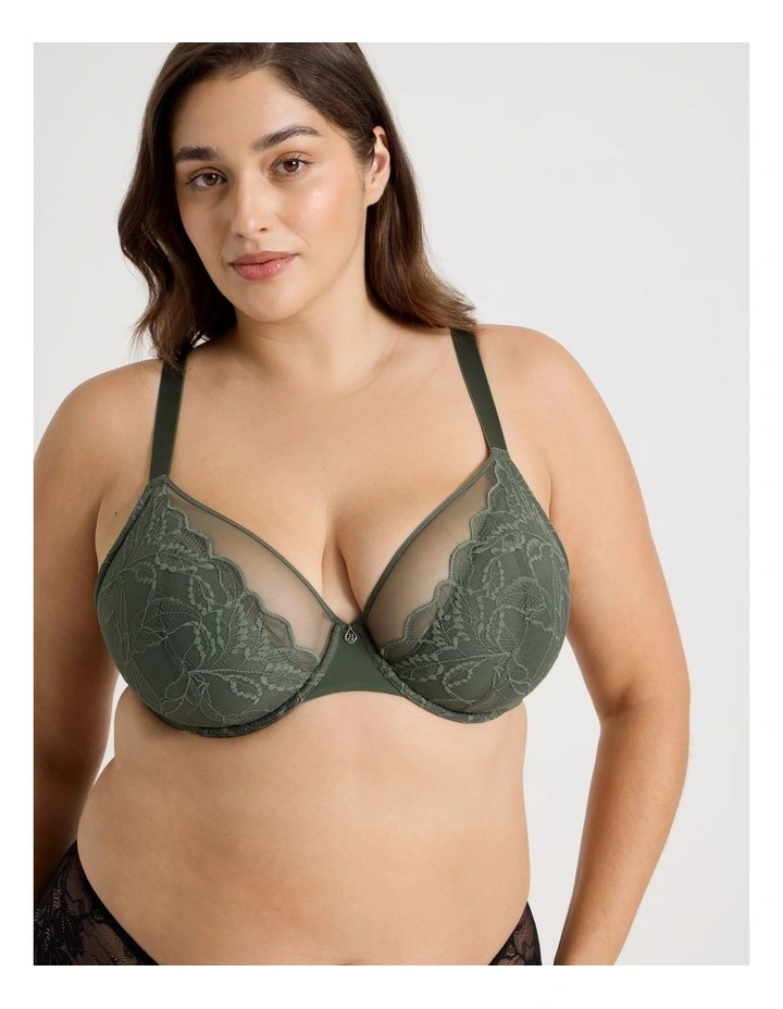 Empower D  Demi Mesh Bra in Green image 1