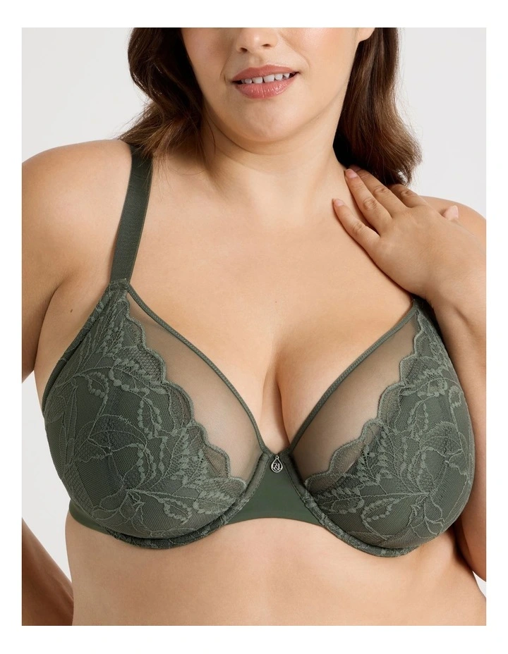 Empower D  Demi Mesh Bra in Green image 2