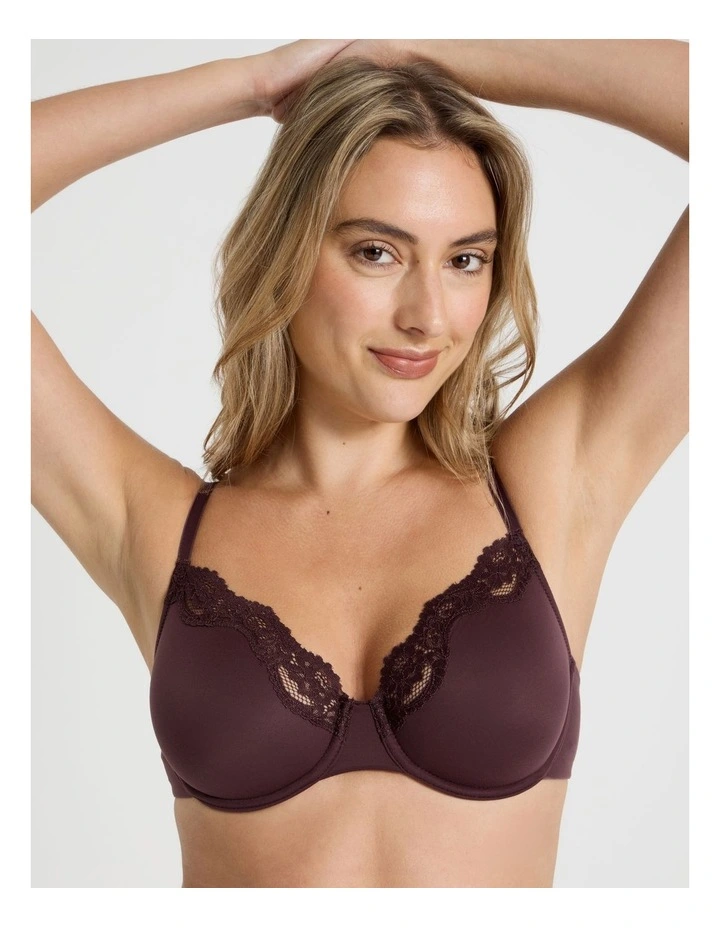 Cheeky Lace Underwire Scoop Bra in Brown image 5