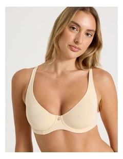 Pure Comfort Underwire Scoop Bra in Beige