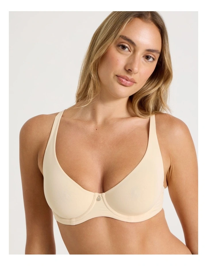 Pure Comfort Underwire Scoop Bra in Beige image 1