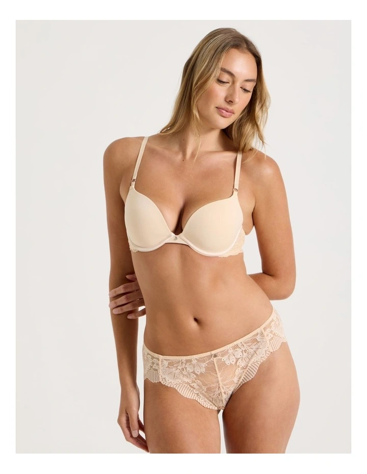 Bare Beauty Push Up Bra in Beige image 2