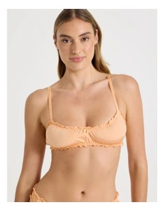 Lola Frill Bralette in Apricot