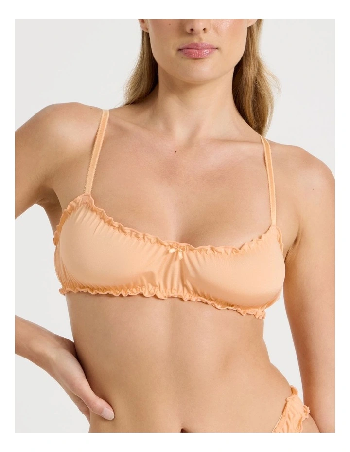 Lola Frill Bralette in Apricot image 3