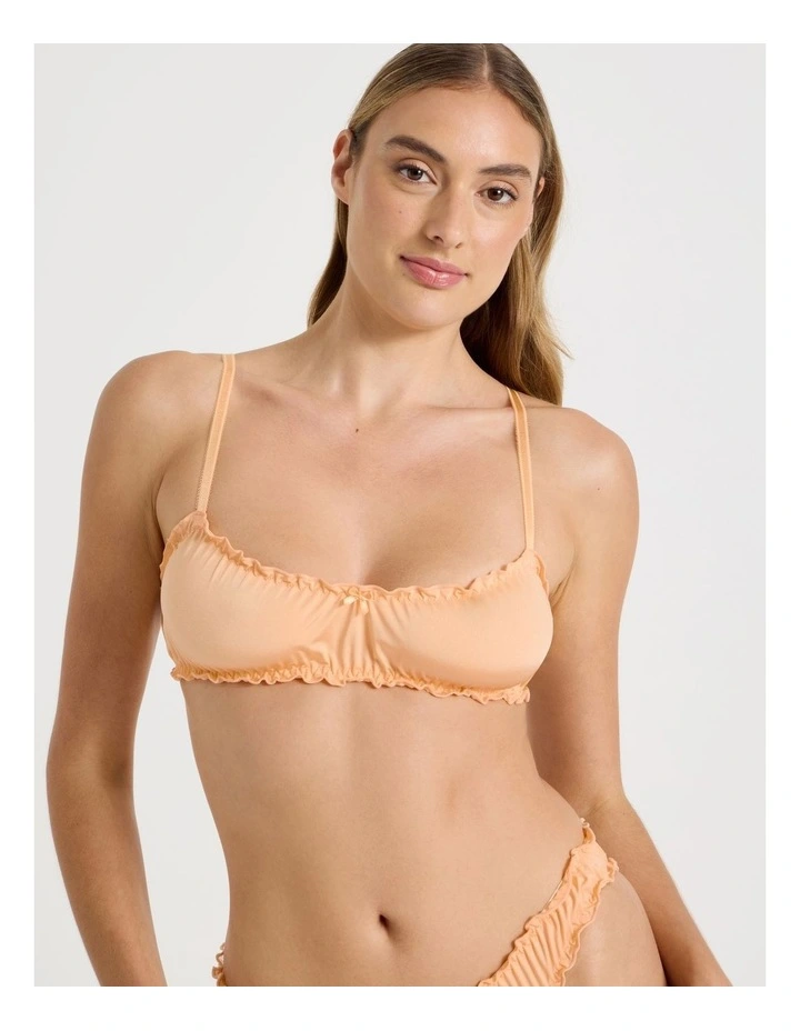 Lola Frill Bralette in Apricot image 4