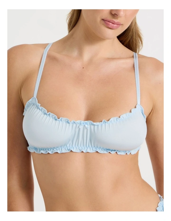 Lola Frill Bralette in Blue image 4