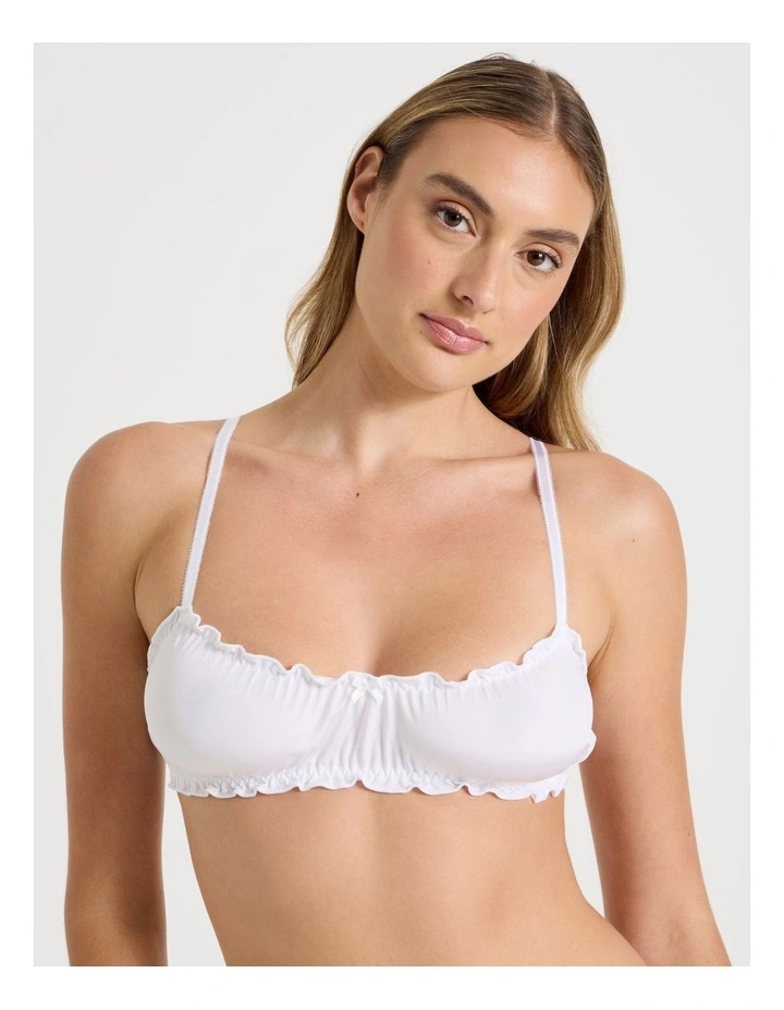 Lola Frill Bralette in White image 1
