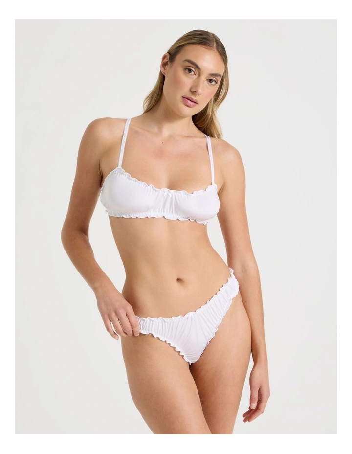 Lola Frill Bralette in White image 2
