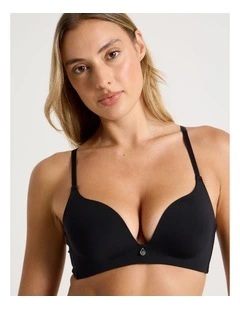 Pure Comfort Wirefree Push Up Bra in Black