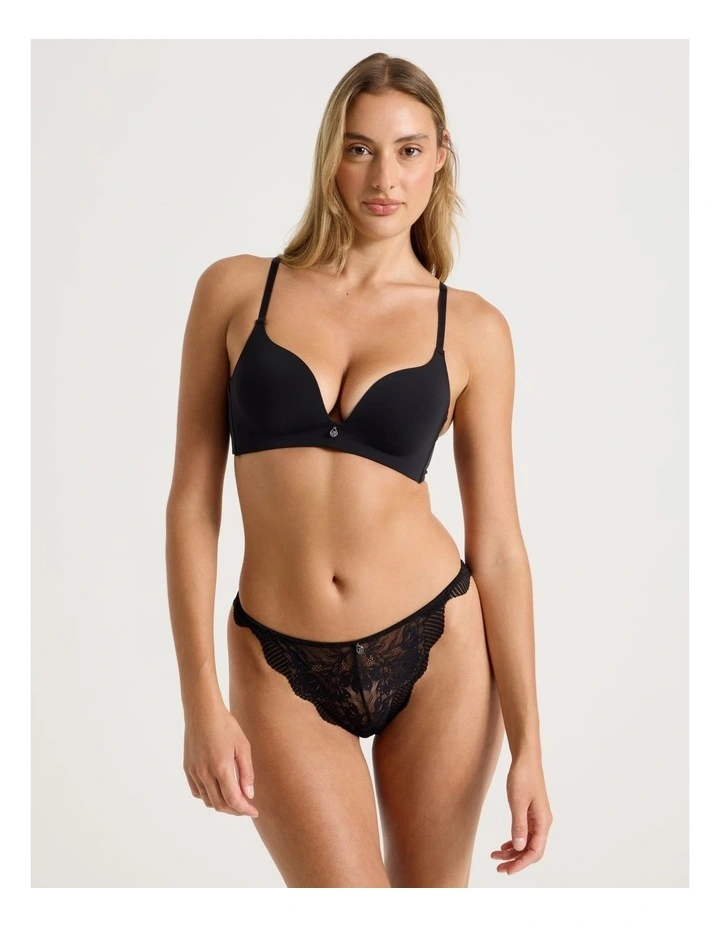Pure Comfort Wirefree Push Up Bra in Black image 2