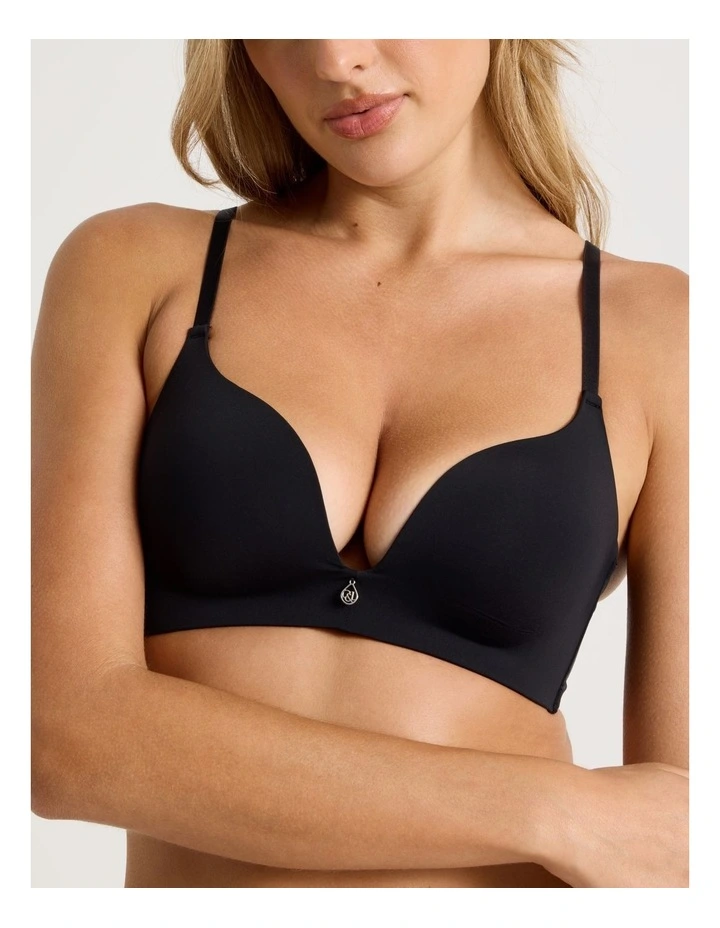 Pure Comfort Wirefree Push Up Bra in Black image 3