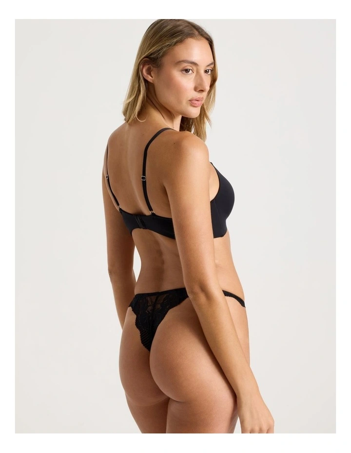 Pure Comfort Wirefree Push Up Bra in Black image 4