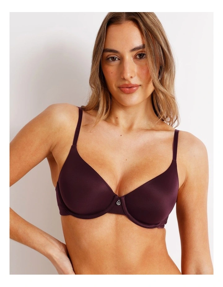 Pure Comfort Contour T-shirt Bra in Plum image 1