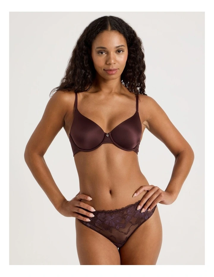 Pure Basics Bra in Dark Purple image 3