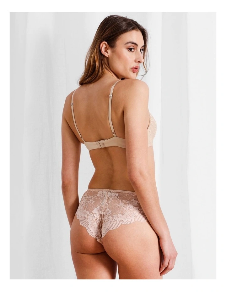 Lace Comfort Contour Push Up Bra in Beige image 6